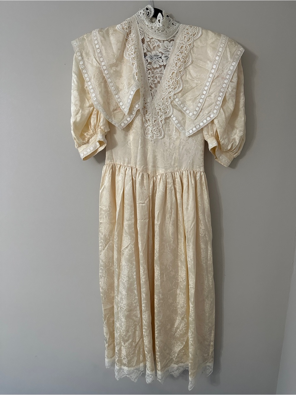 Jessica McClintock Vintage Silk Cream Gunne Sax Style Gown